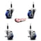 Service Caster 3'' Blue Poly Wheel Swivel 7/8'' Expanding Stem Caster Set 2 Brakes, 4PK SCC-EX20S314-PPUB-BLUE-2-TLB-2-78 - alternate 4